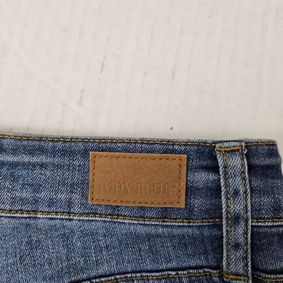 Judy Blue Jeans Womens 28 Blue Relaxed Fit‎ Mid Rise Dark Wash Stretch Straight - Picture 8 of 11